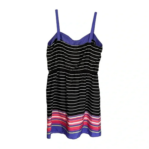 Vanity Sundress XL Striped Elastic Waist Ruffle Accent Vintage Y2K Whimsy Twee - Picture 2 of 8